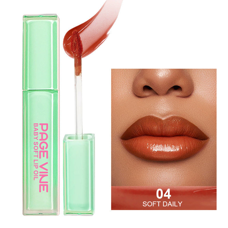 Mint Green Square Lip Lacquer in Easy-Color Tube for Long-Lasting Moisturizing - mint green square tube lip lacquer easy