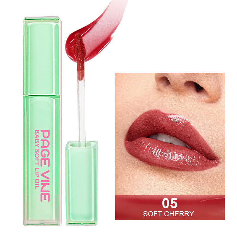 Mint Green Square Lip Lacquer in Easy-Color Tube for Long-Lasting Moisturizing - mint green square tube lip lacquer easy