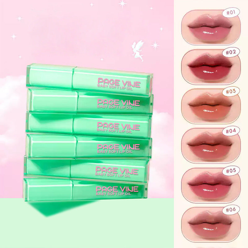 Mint Green Square Lip Lacquer in Easy-Color Tube for Long-Lasting Moisturizing - mint green square tube lip lacquer easy