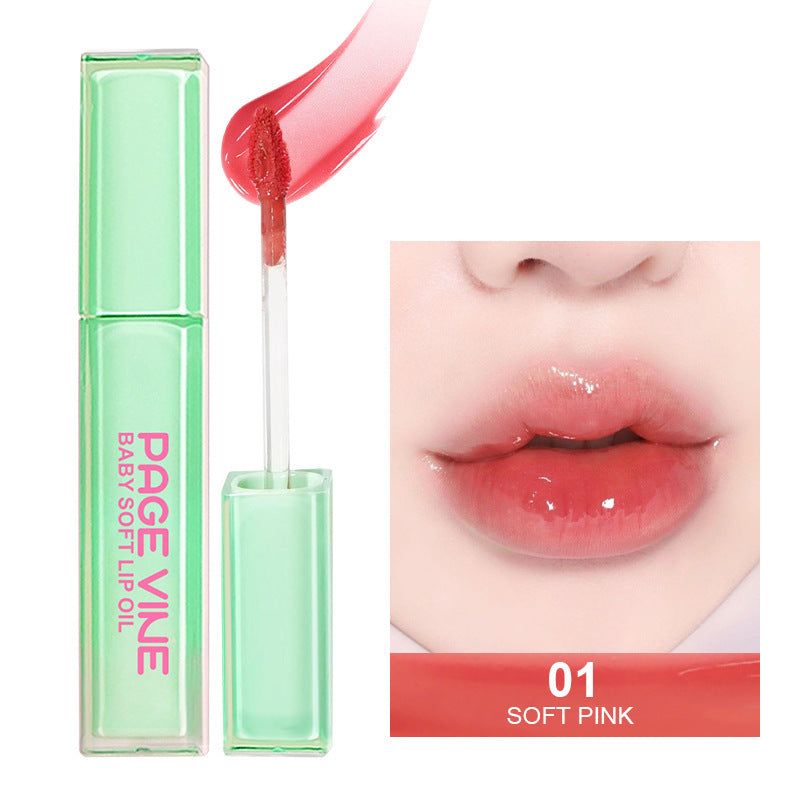 Mint Green Square Lip Lacquer in Easy-Color Tube for Long-Lasting Moisturizing - mint green square tube lip lacquer easy