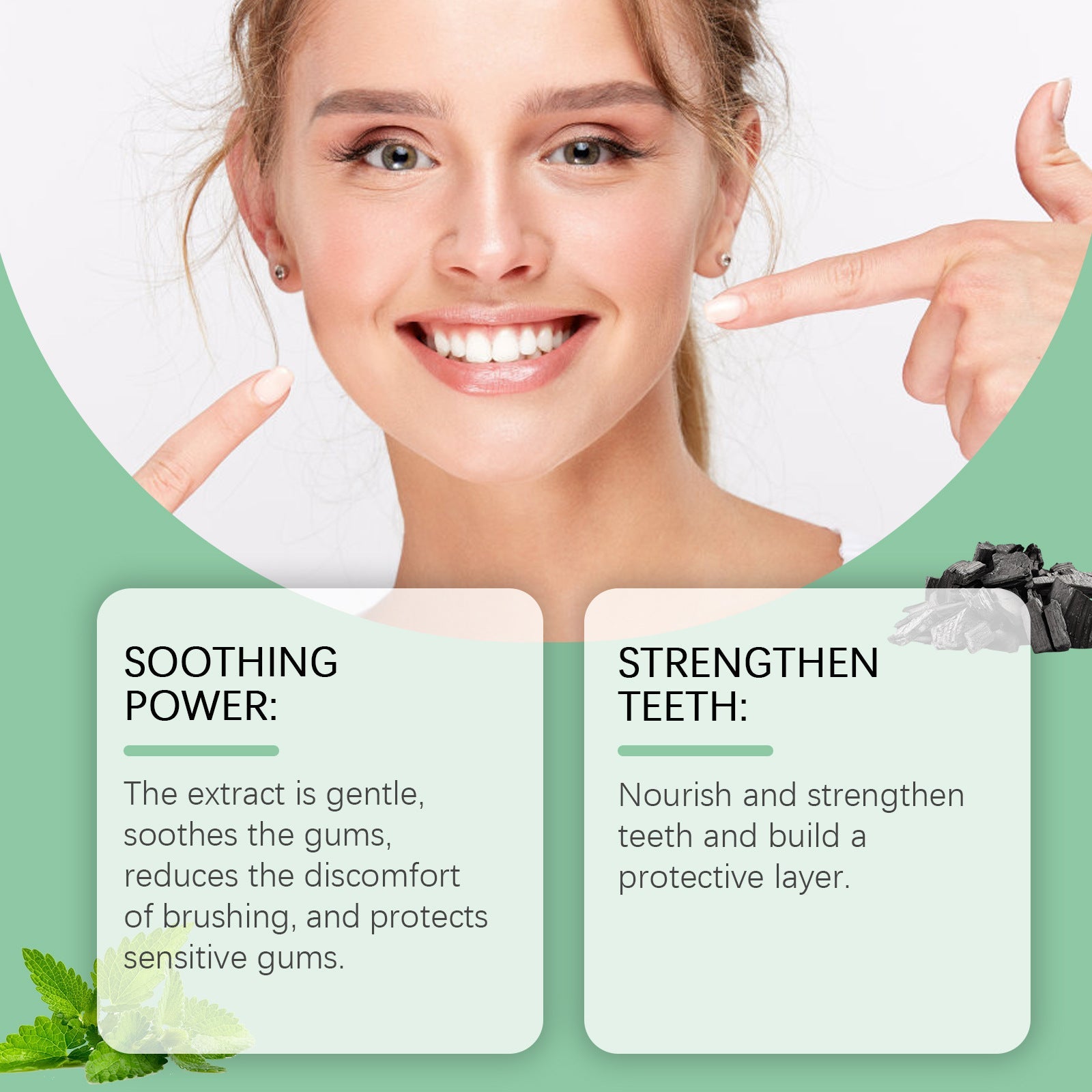 Mint Toothpaste with Charcoal for Daily Gentle Cleaning and Stain Removal - Teleplus daily gentle cleaning teeth stains