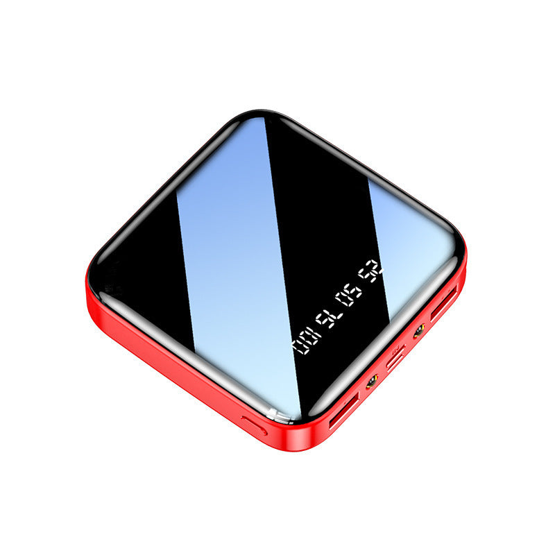 Mirror Mini-portable Power Bank Large Capacity - Mirror Mini Portable Power Bank Large Capacity Black