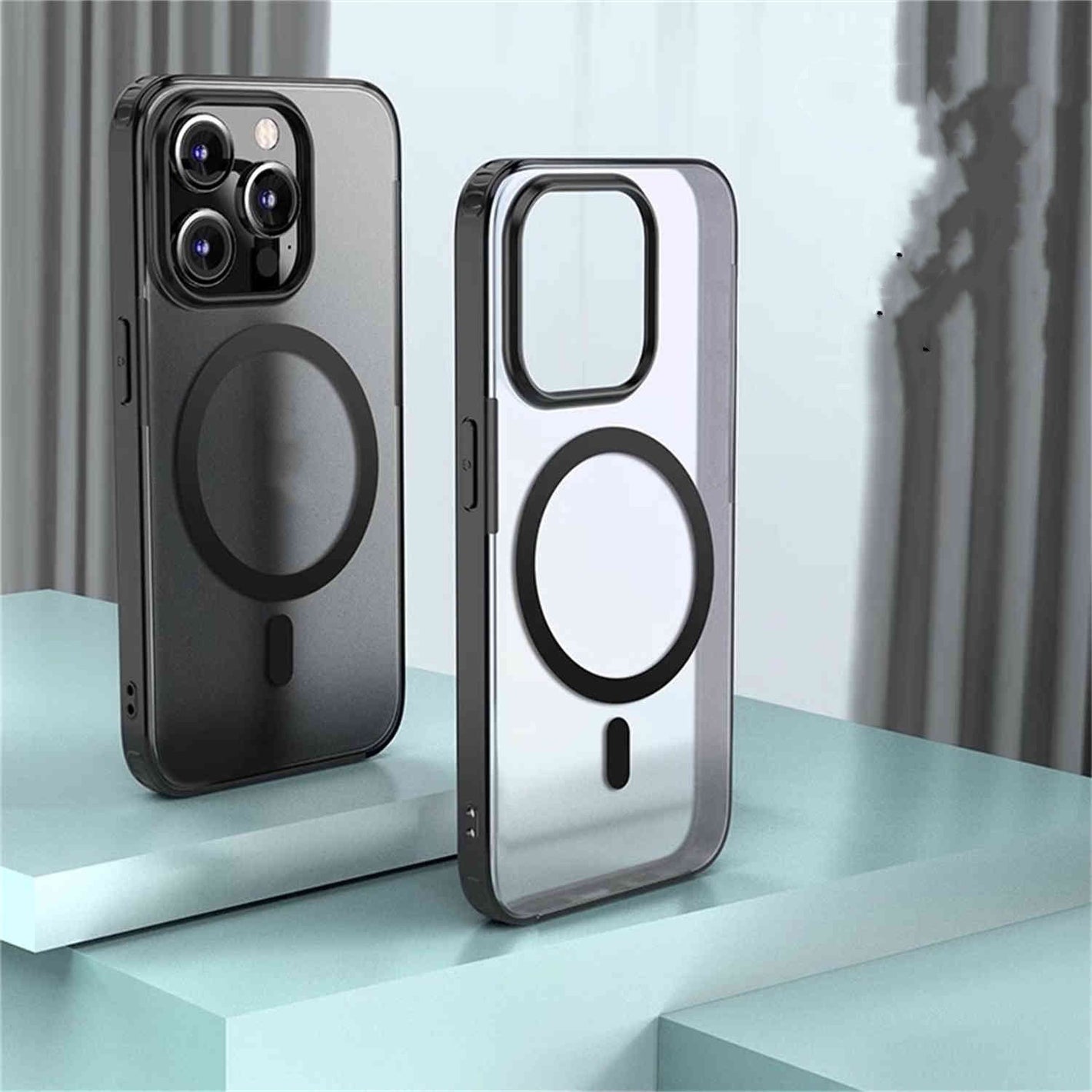 Universal Anti-Fall Magnetic Phone Case for iPhone 15 Pro Max in the United States - Laughing while saving