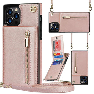 Leather Messenger Phone Case with TPU in Solid Colors for United States Markets - Color Options united states chf