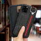 Mobile phone case with leather wrist strap - Mobile Phone Case with Leather Wrist Strap for Apple