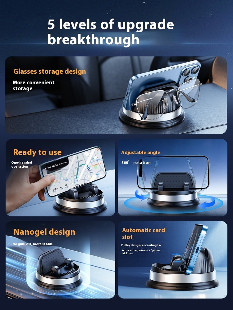 Mobile Phone Holder with Central Control Suction and 360° Rotation - Teleplus central control suction cup mobile phone