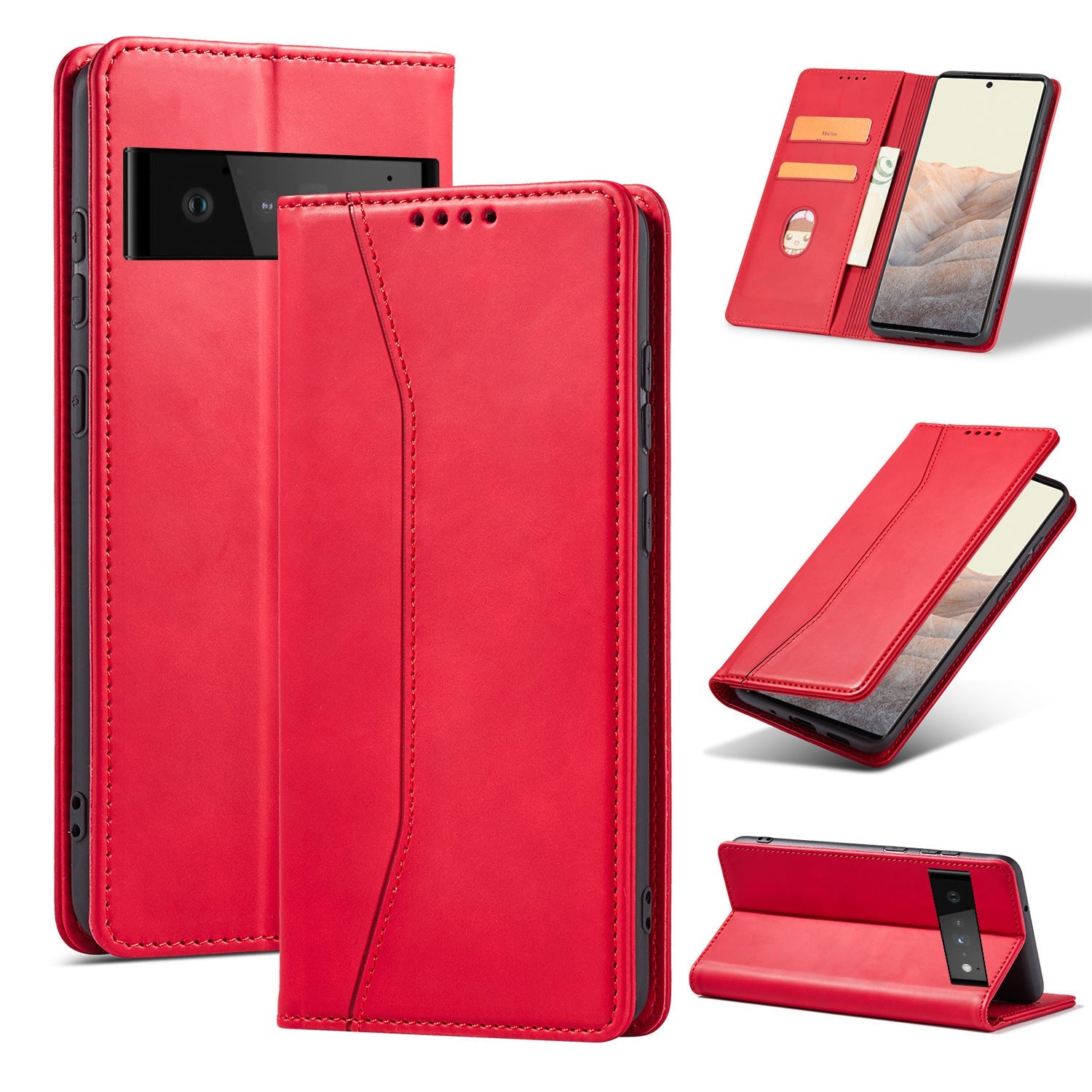 Mobile Phone Leather Case Magnetic Flip Cover