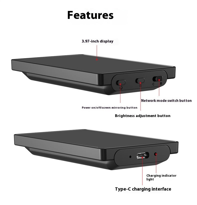 Mobile Phone Selfie Mirror Display with Magnetic Suction for Photos - mobile phone selfie mirror display magnetic