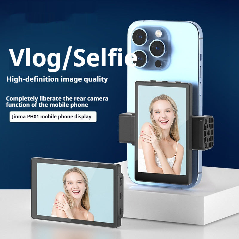 Mobile Phone Selfie Mirror Display with Magnetic Suction for Photos - mobile phone selfie mirror display magnetic