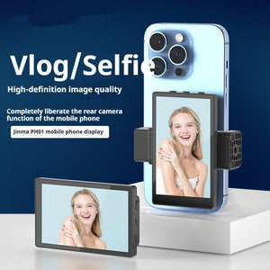 Mobile Phone Selfie Mirror Display with Magnetic Suction for Photos - mobile phone selfie mirror display magnetic