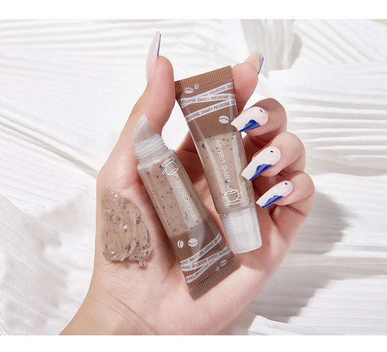 Exfoliating Lip Balm with Coffee and Vitamin E for Smooth Lips - Kiss Dry Goodbye Fun exfoliating lip balm