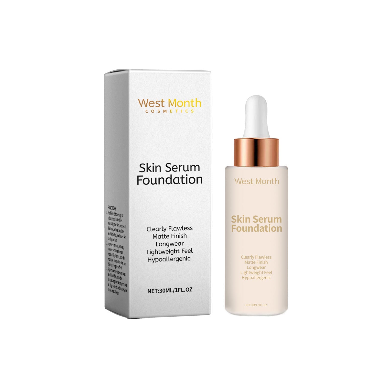 Moisturizing Concealing Foundation Long Lasting with Hyaluronic Acid and Vitamin C - Teleplus moisturizing concealing