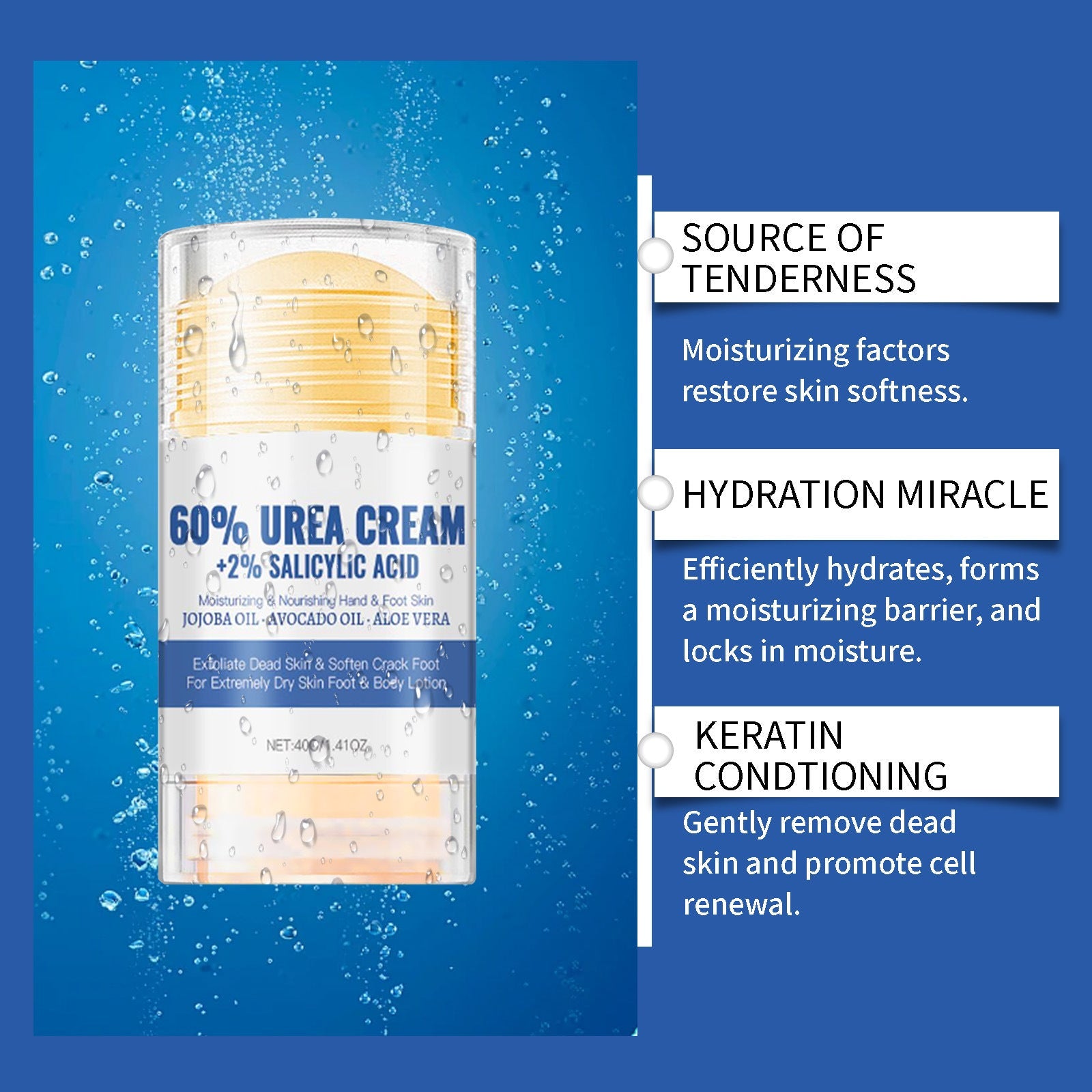 Moisturizing Foot Cream with Aloe Vera Jojoba and Avocado Oil for Dry Skin - Teleplus dry skin moisturizing foot cream