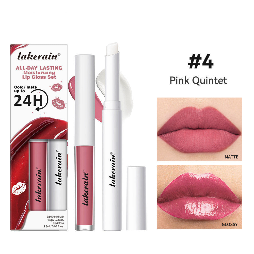 Moisturizing Lip Gloss Suit 2-in-1 Set for Hydrating and Nourishing Lips - Teleplus moisturizing lip gloss suit