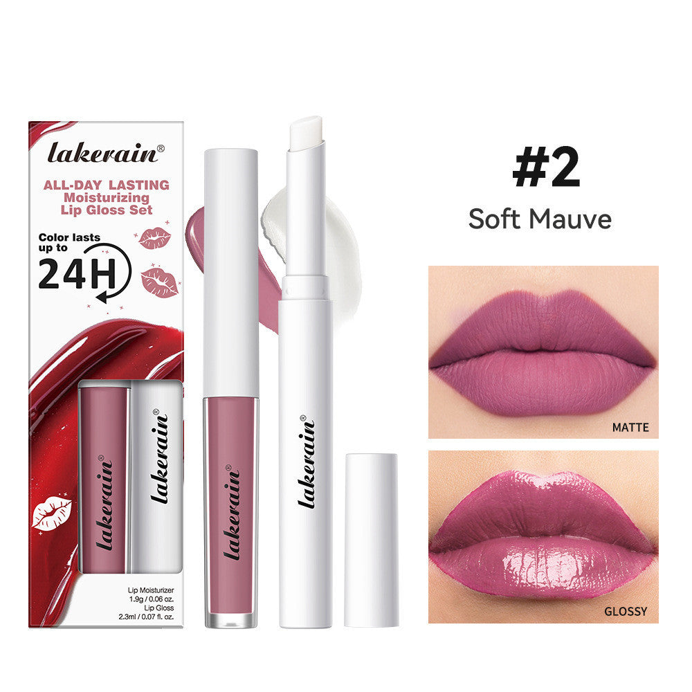 Moisturizing Lip Gloss Suit 2-in-1 Set for Hydrating and Nourishing Lips - Teleplus moisturizing lip gloss suit