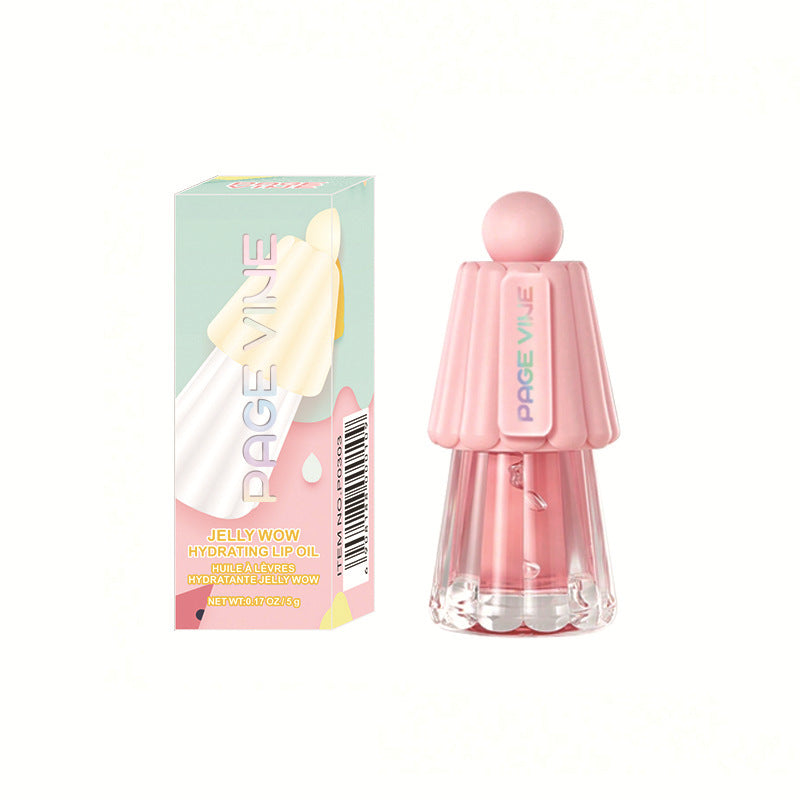 Moisturizing Lip Gloss with Jelly Big Brush and Long-lasting Shine - jelly big brush lip gloss moisturizing