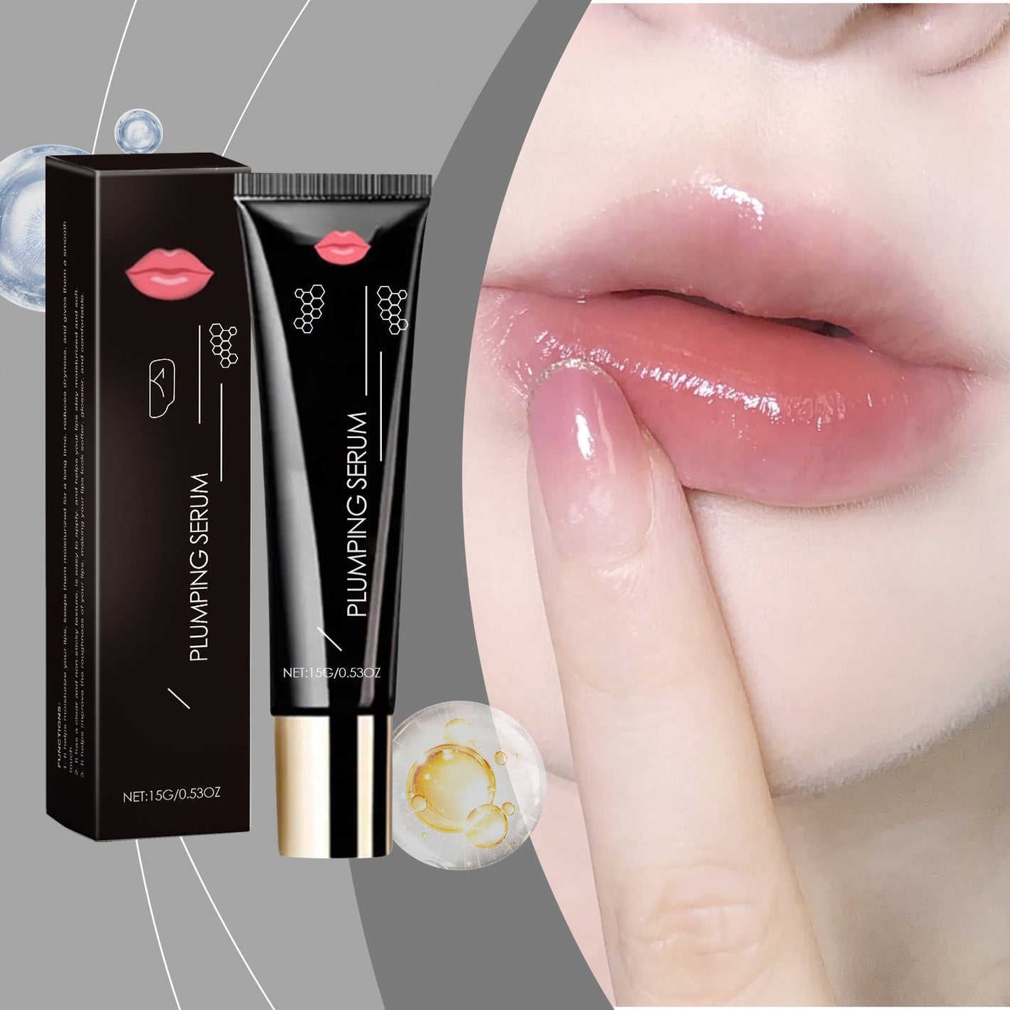 Moisturizing Lip Oil with Jojoba and Vitamin E for Smooth Hydrated Lips - lip oil