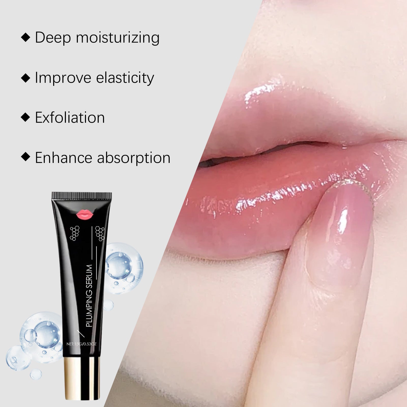 Moisturizing Lip Oil with Jojoba and Vitamin E for Smooth Hydrated Lips - lip oil
