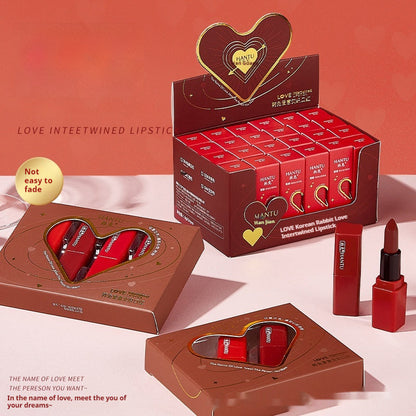 Moisturizing Velvet Lipstick Love Gift Set with Creative Color Rendering - Teleplus creative color rendering