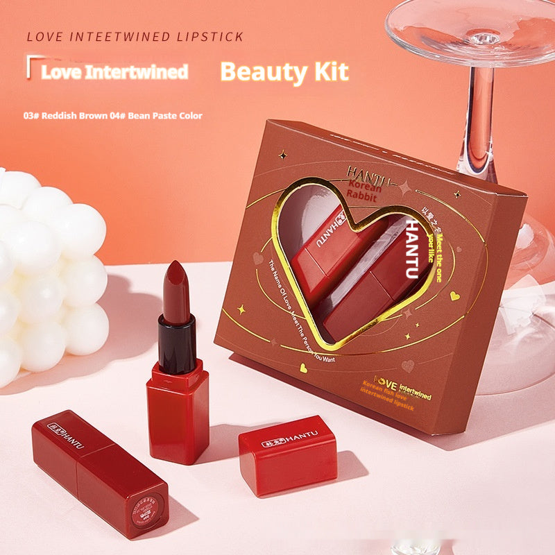 Moisturizing Velvet Lipstick Love Gift Set with Creative Color Rendering - Teleplus creative color rendering