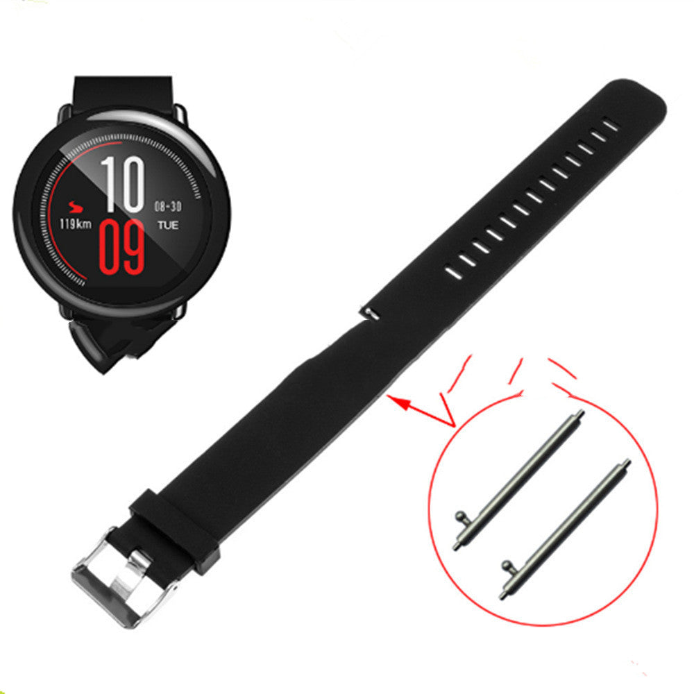 Monochrome Silicone Strap for Smart Watch 22mm Dark Blue Gray Black - smart watch monochrome silicone strap