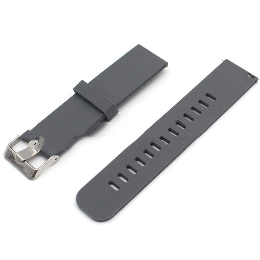 Monochrome Silicone Strap for Smart Watch 22mm Dark Blue Gray Black - smart watch monochrome silicone strap