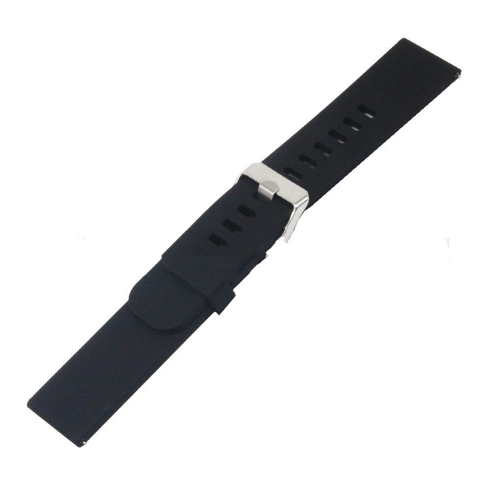 Monochrome Silicone Strap for Smart Watch 22mm Dark Blue Gray Black - smart watch monochrome silicone strap