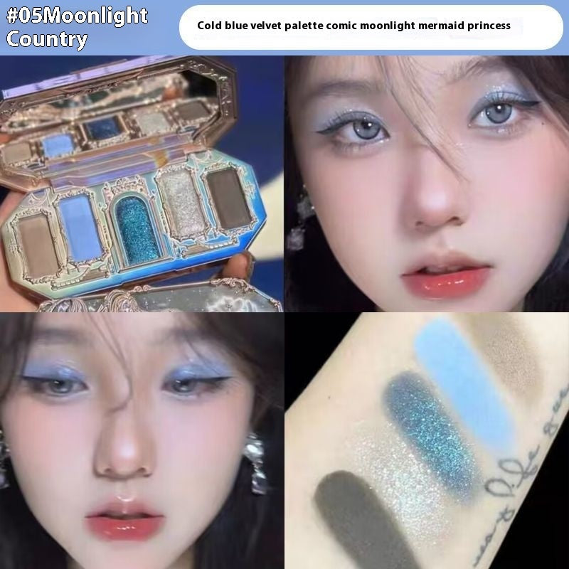Moonlight Mermaid Eye Shadow Set in Swan and Black Colors - Teleplus moonlight mermaid eye shadow pure desire