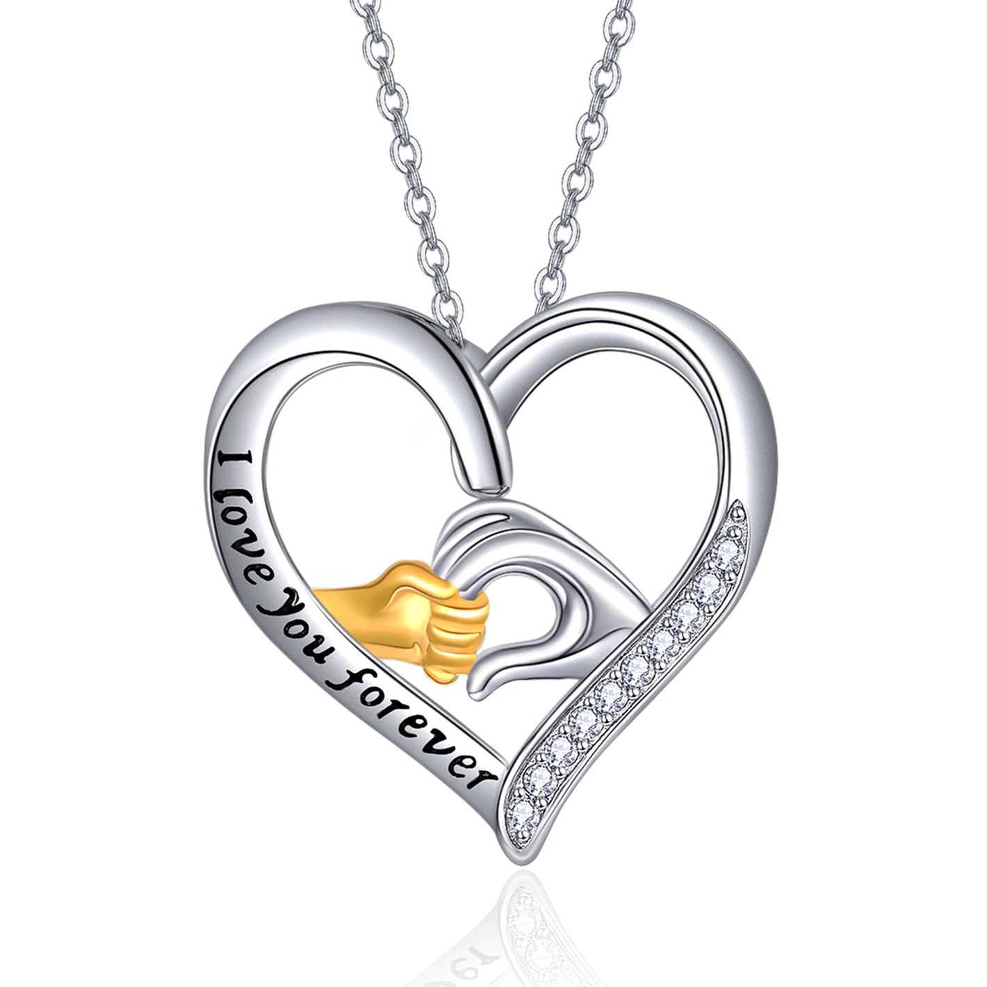 Mother’s Day Sterling Silver Necklace for Moms and Grandmothers in the United States - Heartfelt Bling Who Rock Love