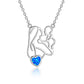 Mother Daughter Necklace 925 Sterling Silver Opal Mother Gifts - Mom’s Love Sparkles in Silver Opal Necklace