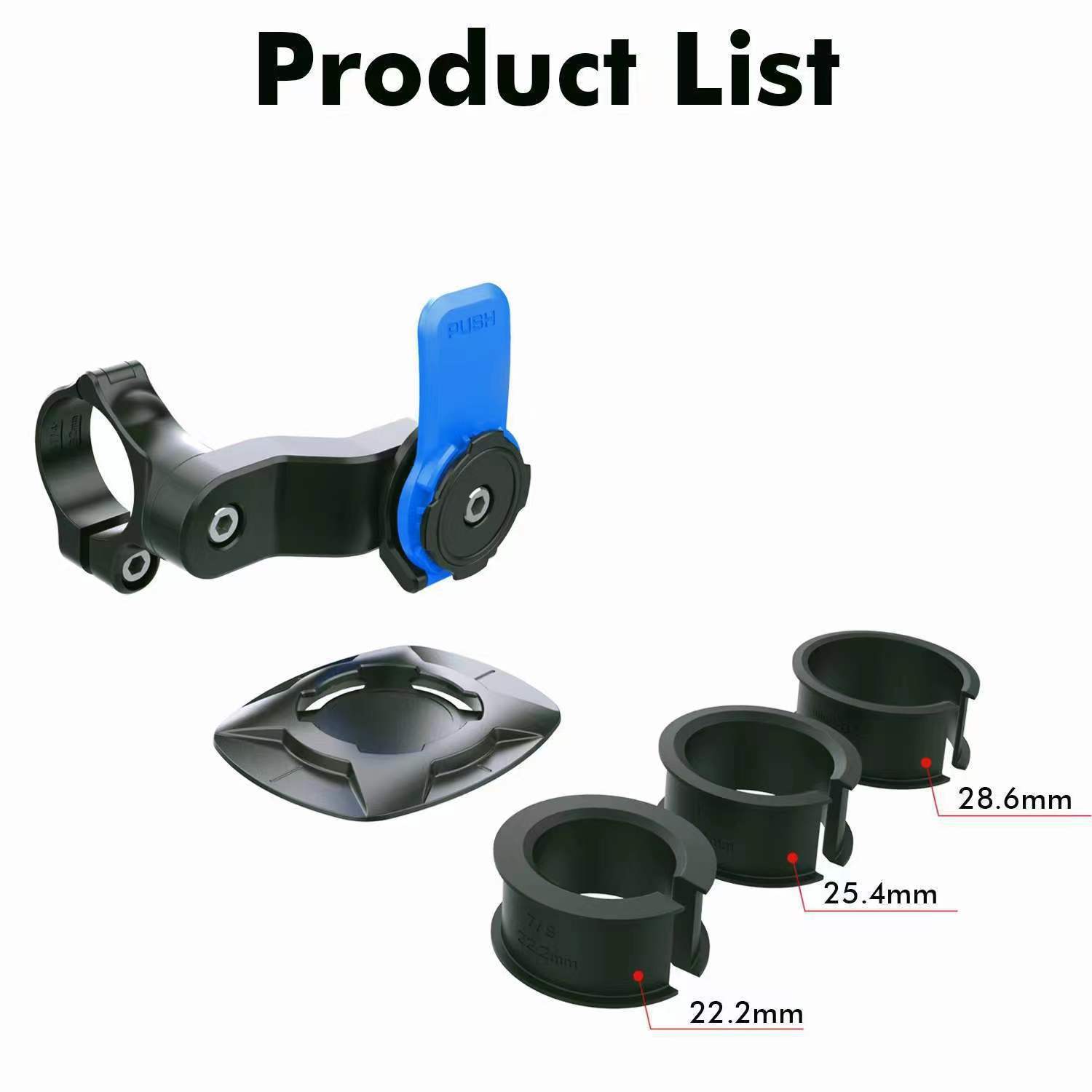 Motorcycle Mobile Phone Bracket with Shock Absorber Mount - mobile phone shock absorber bracket