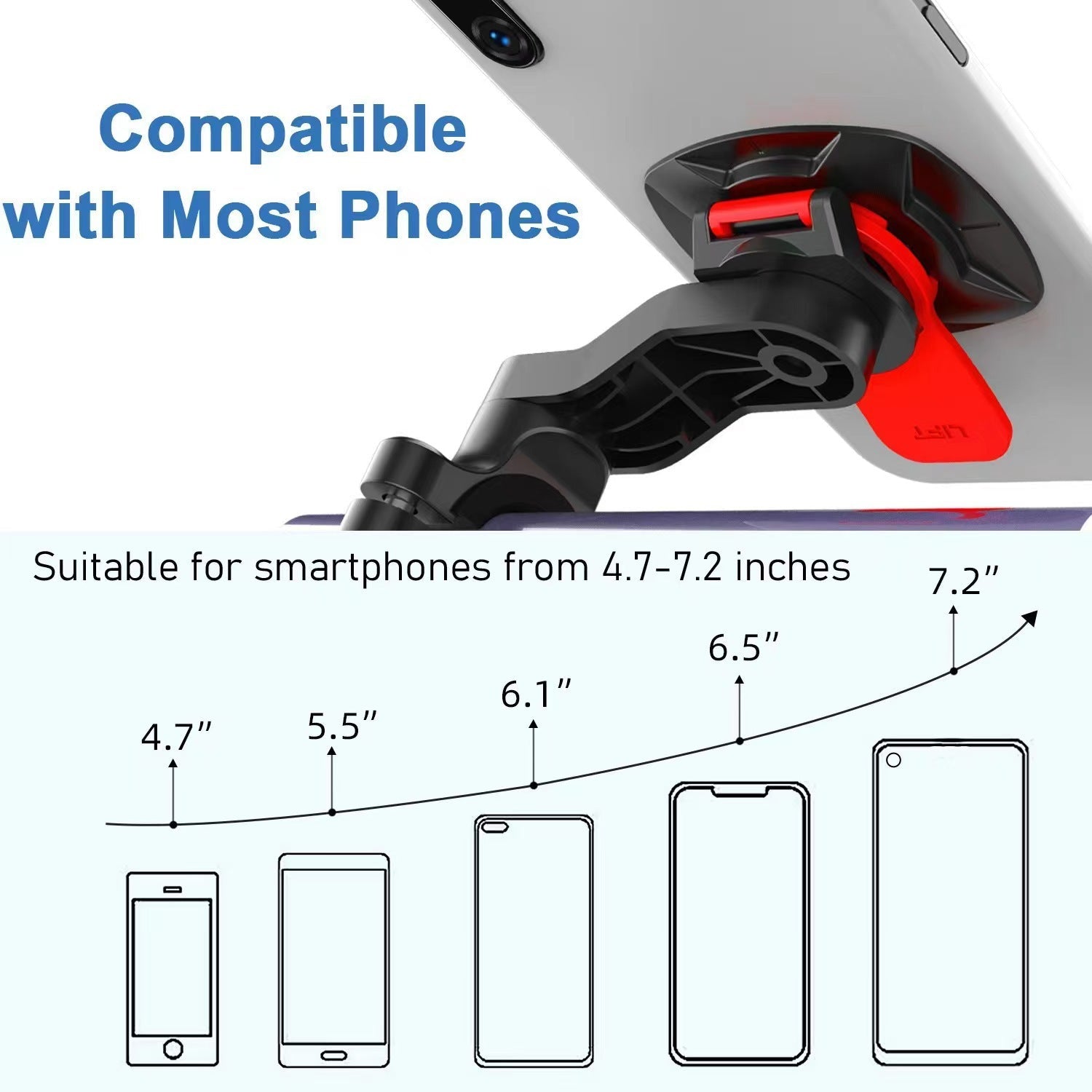 Motorcycle Mobile Phone Bracket with Shock Absorber Mount - mobile phone shock absorber bracket