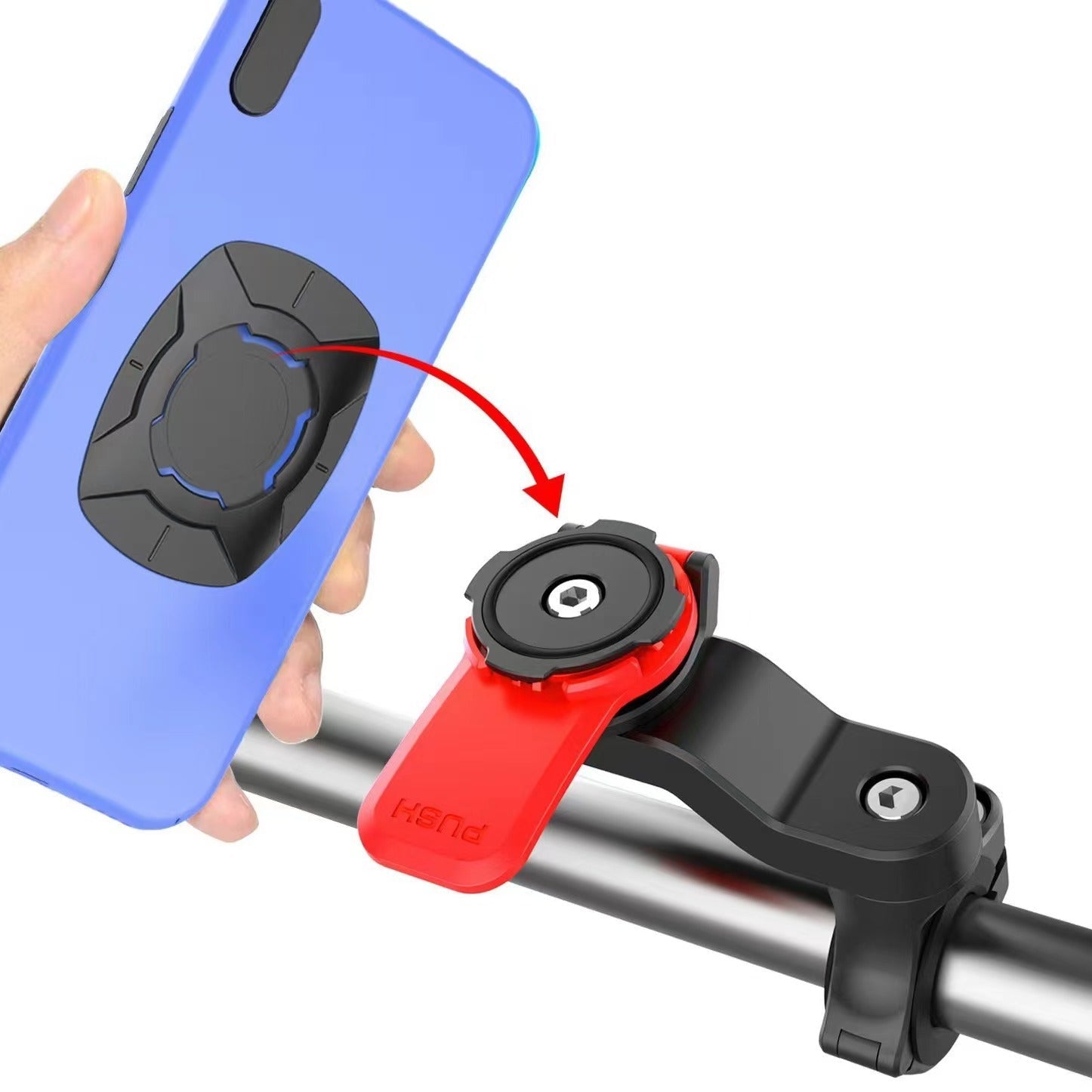 Motorcycle Mobile Phone Bracket with Shock Absorber Mount - mobile phone shock absorber bracket