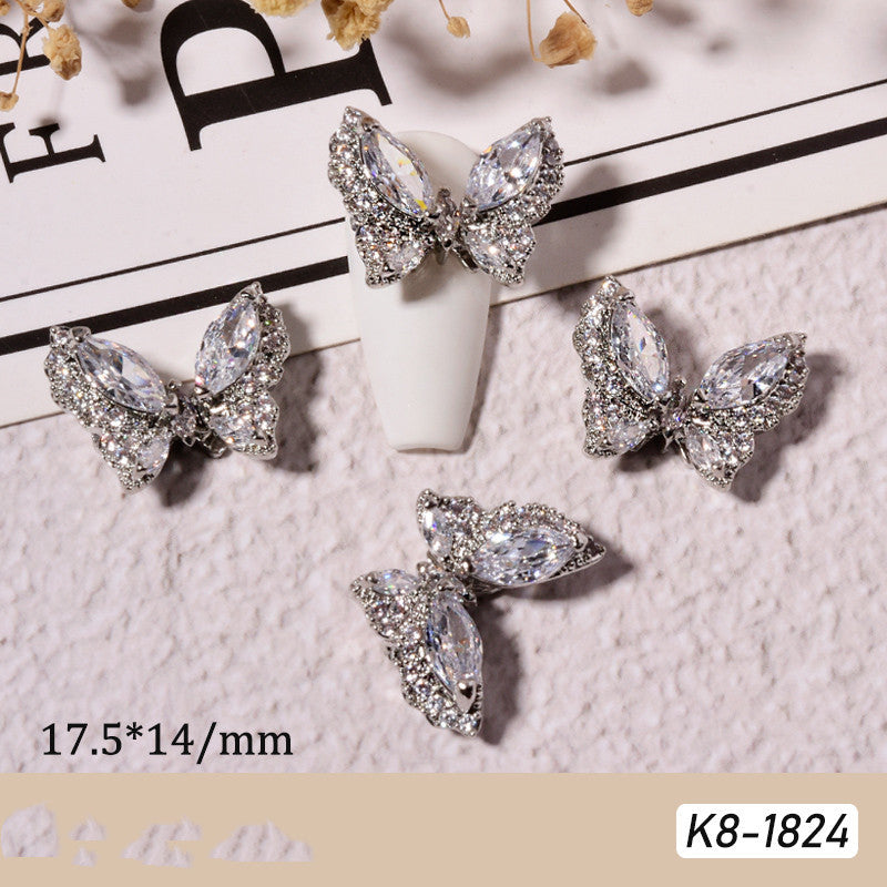 Moving Smart Butterfly Nail Art Sequin Net for Elegant Designs - Teleplus Nails moving smart butterfly nail art