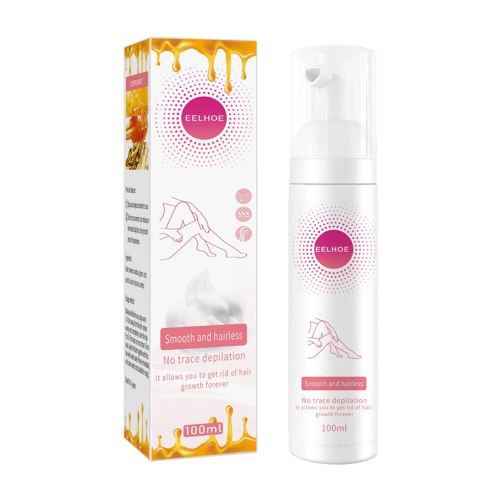 Mu Si Honey Hair Removal Spray Removes All Over The Body - Sweet Escape Honey Hair Removal Spray Removes All Hair