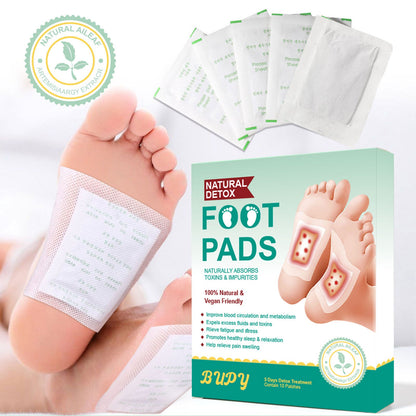 Mugwort and Ginger Foot Patches for All Skin Types 10 Piece Set - foot patches ginger skin types