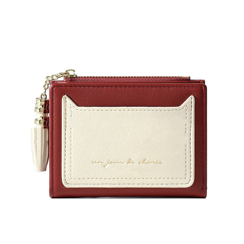 Multi-Card Wallet in PU Leather with Card Cash Coin Compartments for the United States - Short Wallet: All Your Cards