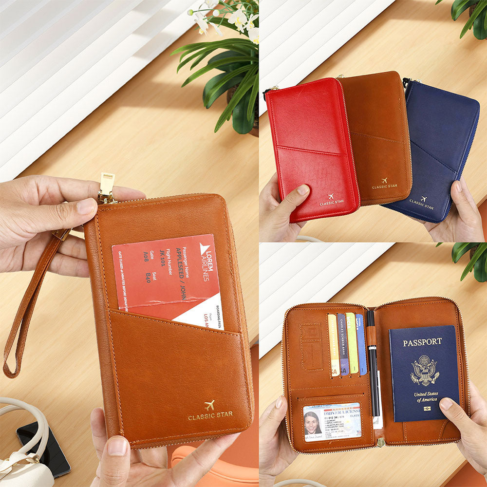 Multi-Color Leather Wallet for Men and Women with Ultra-Light Breathable Design - Teleplus