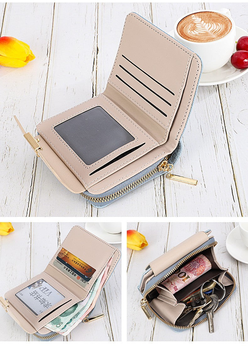 Multi-Color PU Leather Suitcase with Short Wallet and Card Holders - Stylish for Cards Without the Bulk united states
