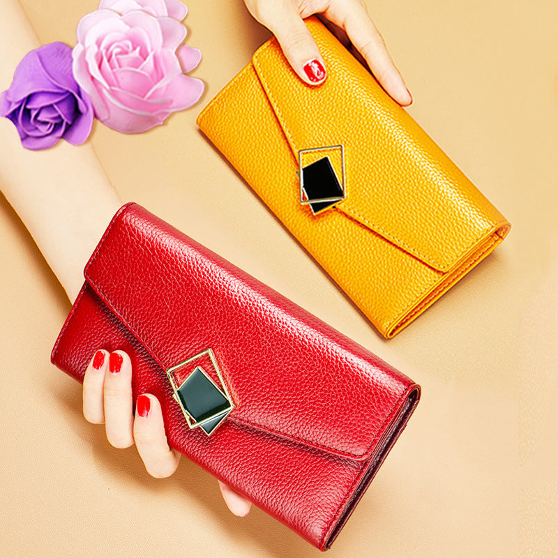 Multi-Color RFID Blocking Credit Card Holder in the United States CHF - Cowhide Anti-Theft Wallet for Stylish Hoarder