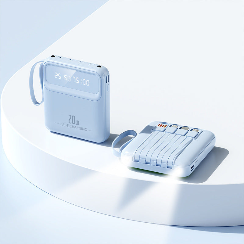 Multi-Color Shell Digital Power Bank with Charging Cable for United States - Teleplus US cable power bank united states