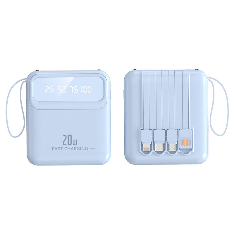 Multi-Color Shell Digital Power Bank with Charging Cable for United States - Teleplus US cable power bank united states