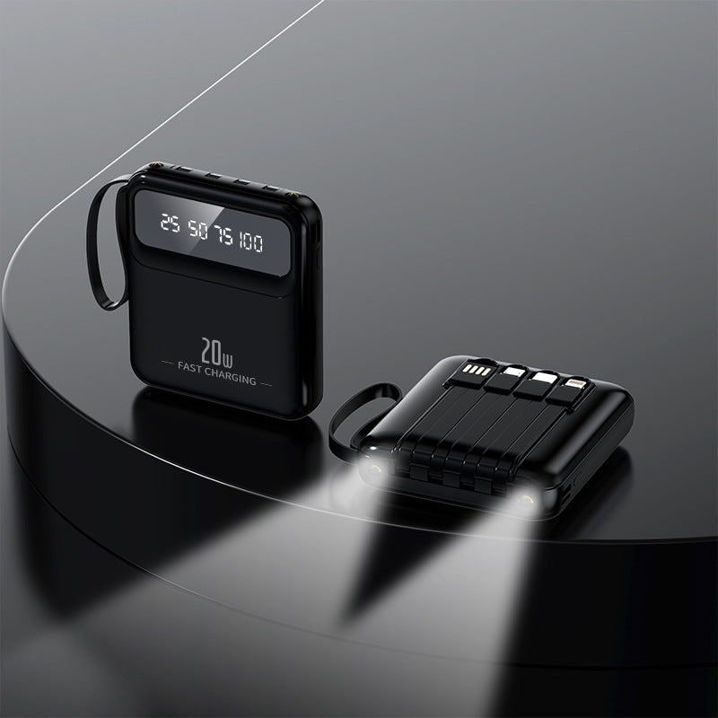 Multi-Color Shell Digital Power Bank with Charging Cable for United States - Teleplus US cable power bank united states