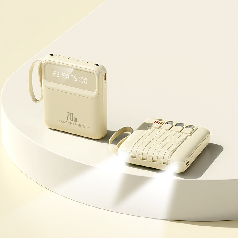 Multi-Color Shell Digital Power Bank with Charging Cable for United States - Teleplus US cable power bank united states