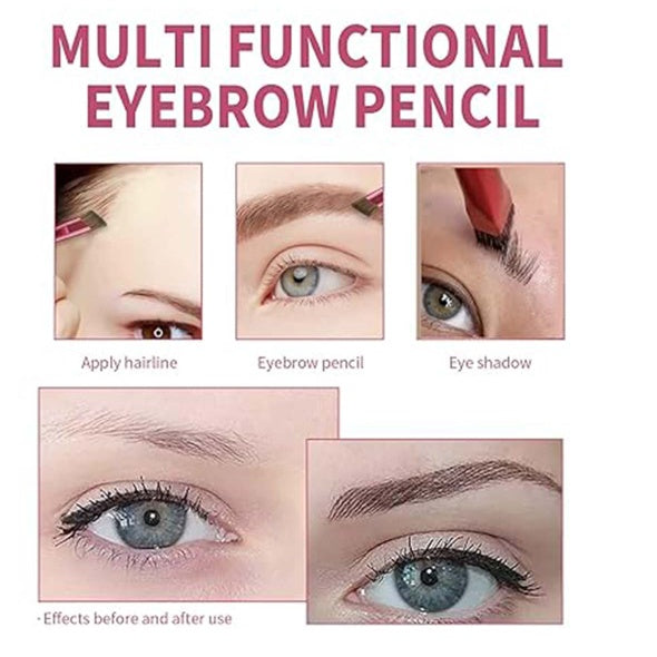 Multi-Function Eyebrow Brush for Filling Shaping and Mascara Application - Multifunction eyebrow brush makeup
