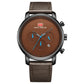 Multi-function Movement Calendar Waterproof Leather Strap - Multi-function Movement Calendar Leather Strap Watch