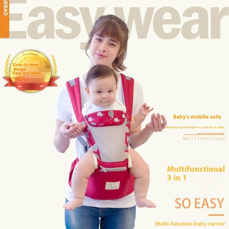 Multi Functional Cotton Baby Waist Stool And Shoulder Strap - Got a Baby? Try This Waist Stool for Hands-Free Fun