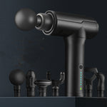 Matte Black Vibration Fascia Gun Silent Deep Massager with 6 Gear Settings - for Relaxation vibration fascia gun silent
