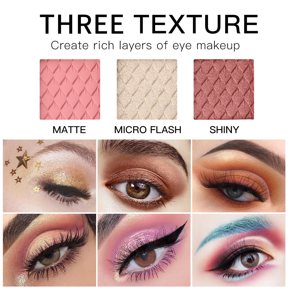 Multicolor Eye Shadow Kit with Plate Discoloration Resistance for Universal Skin - Teleplus multicolor eye shadow plate