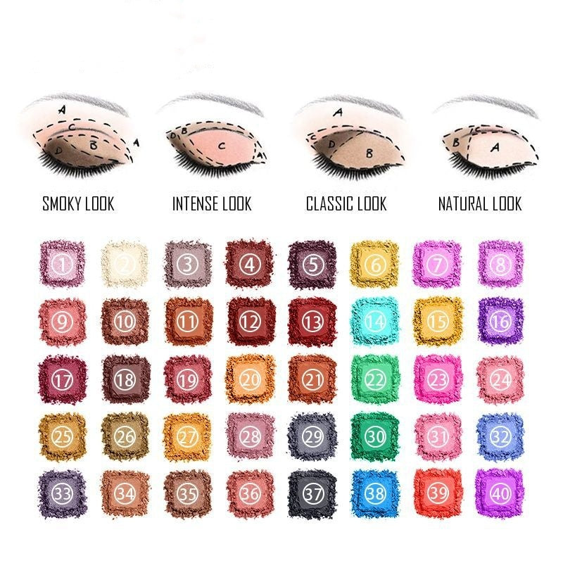 Multicolor Eye Shadow Palette Waterproof Long Lasting Makeup for All Skin Tones - Teleplus eye shadow multicolor